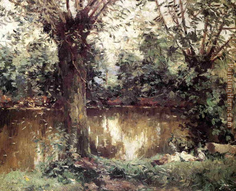 Landscape, Banks of the Yerres painting - Gustave Caillebotte Landscape, Banks of the Yerres art painting